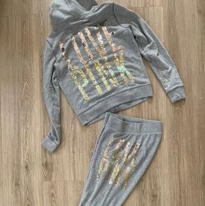 PINK bling rose gold Ombré sequin bundle